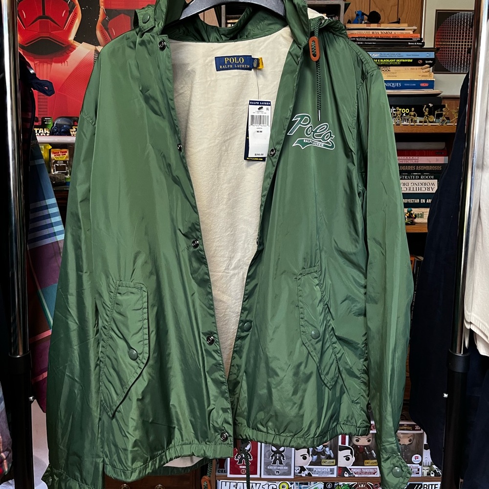 Polo Ralph Lauren Green windbreaker styled jacket in Medium!
